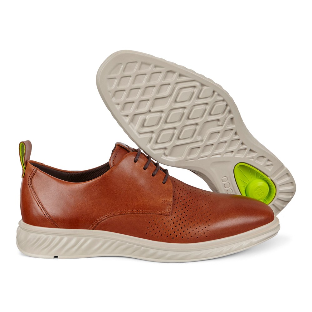 Zapatos Derby Hombre - ECCO St.1 Hybrid Lite Plain-Toes - Marrom - HEU348756